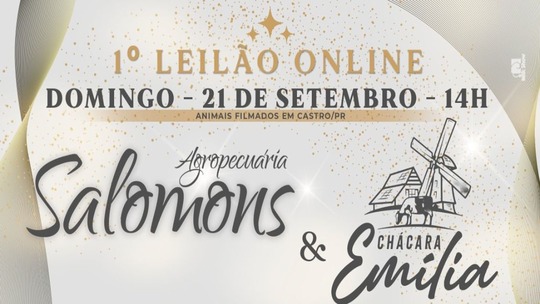 1º Leilão On-line | Agropecuária Salomons & Chácara Emília